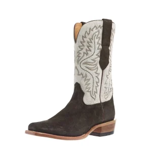 Ariat Men's Futurity Deal Midnight Olive Suede Vamp 12in Shredded White Top