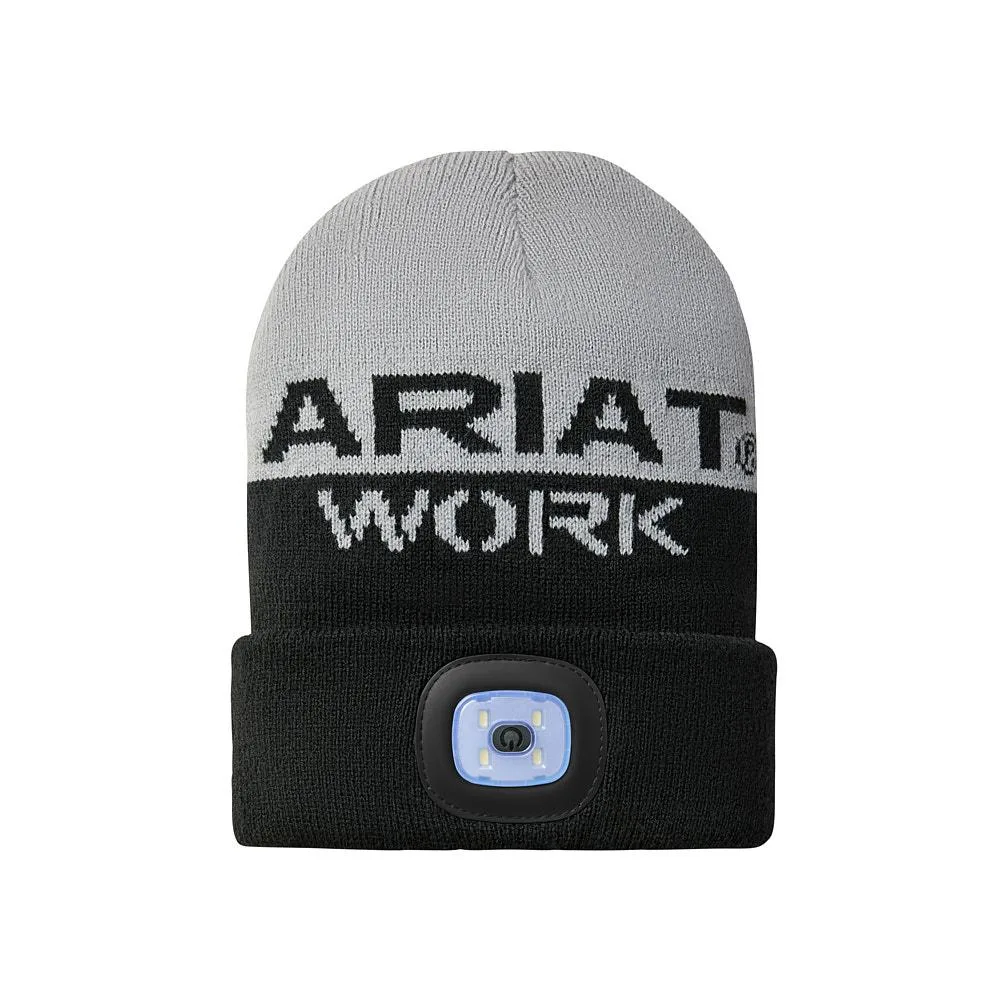 Ariat Men's Grey & Black Headlight Beanie
