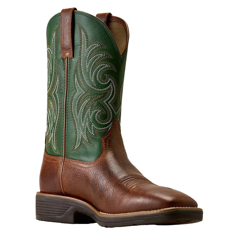Ariat Men's Ranger Honeyed Tan 11in Woodland Green Top