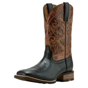 Ariat Mens Slingshort Black Adobe 11In Dark Tan Cowboy Boots