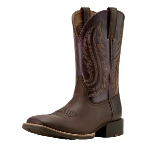Ariat Mens Sport Big Country Barely Brown 11In Perfect Purple Top Cowboy Boots