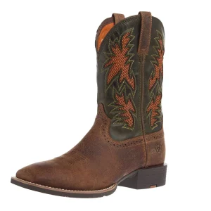 Ariat Men's Sport Cool VentTEK Buff Tan Dusty Olive Top
