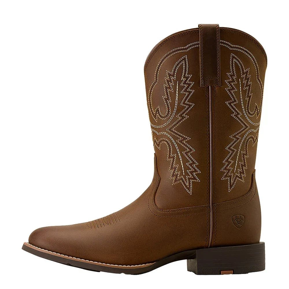 Ariat Men's Sport Stratten Distressed Brown Vamp and Top Round Toe - Image 2