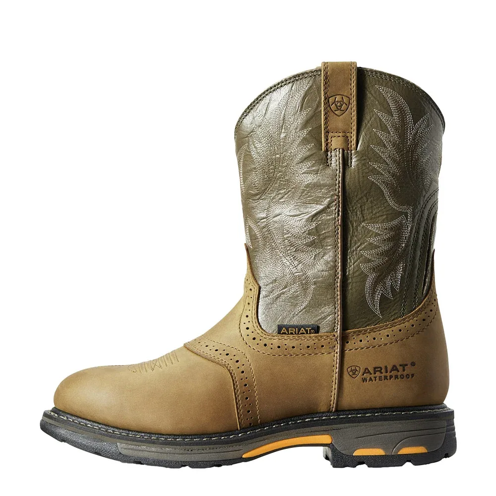 Ariat Men's Workhog Waterproof Saddle Vamp Boots - Image 2