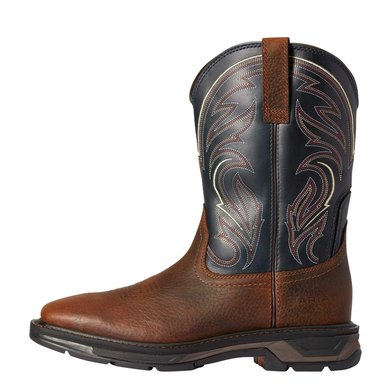 Ariat MEN`S WORKHOG XT COTTONWOOD BROWN OILED 11` MIDNIGHT BLUE TOP - Image 2