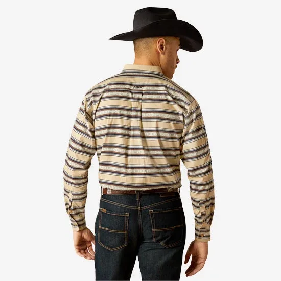 Ariat Team Korbyn Tan & Navy Shirt - Image 2