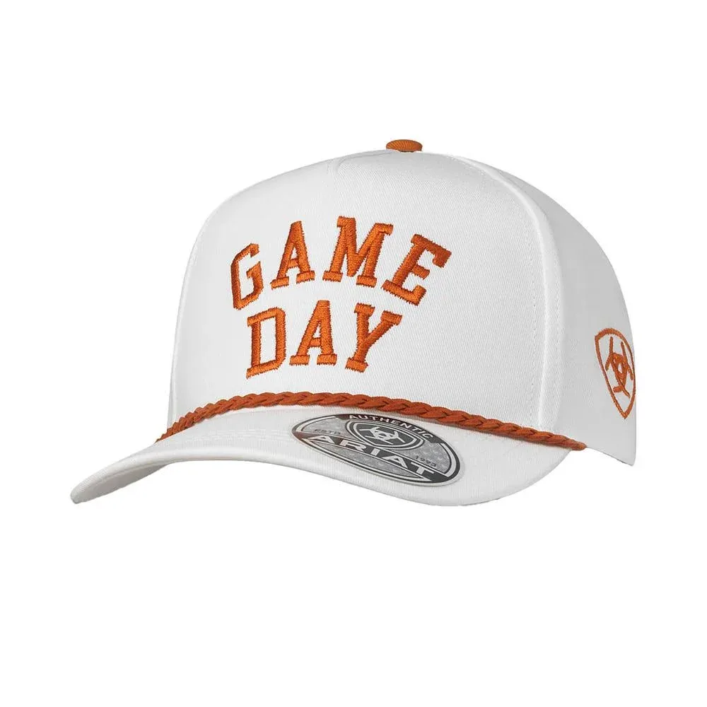 Ariat White & Orange Game Day Cap