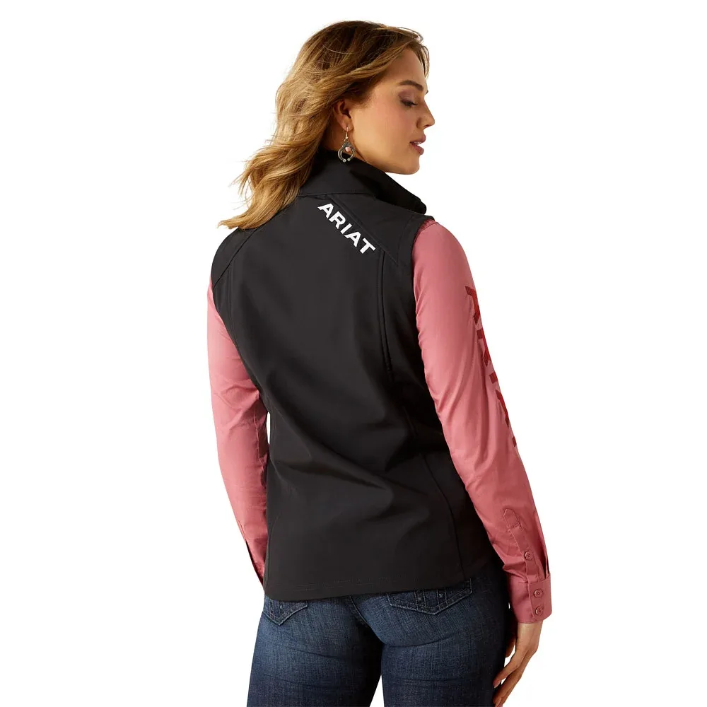 Ariat Women's Black & Southwest Softshell Vest - Image 2