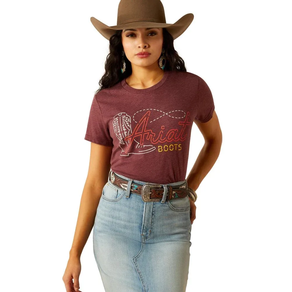 Ariat Women's Maroon Neon Graphic Tee
