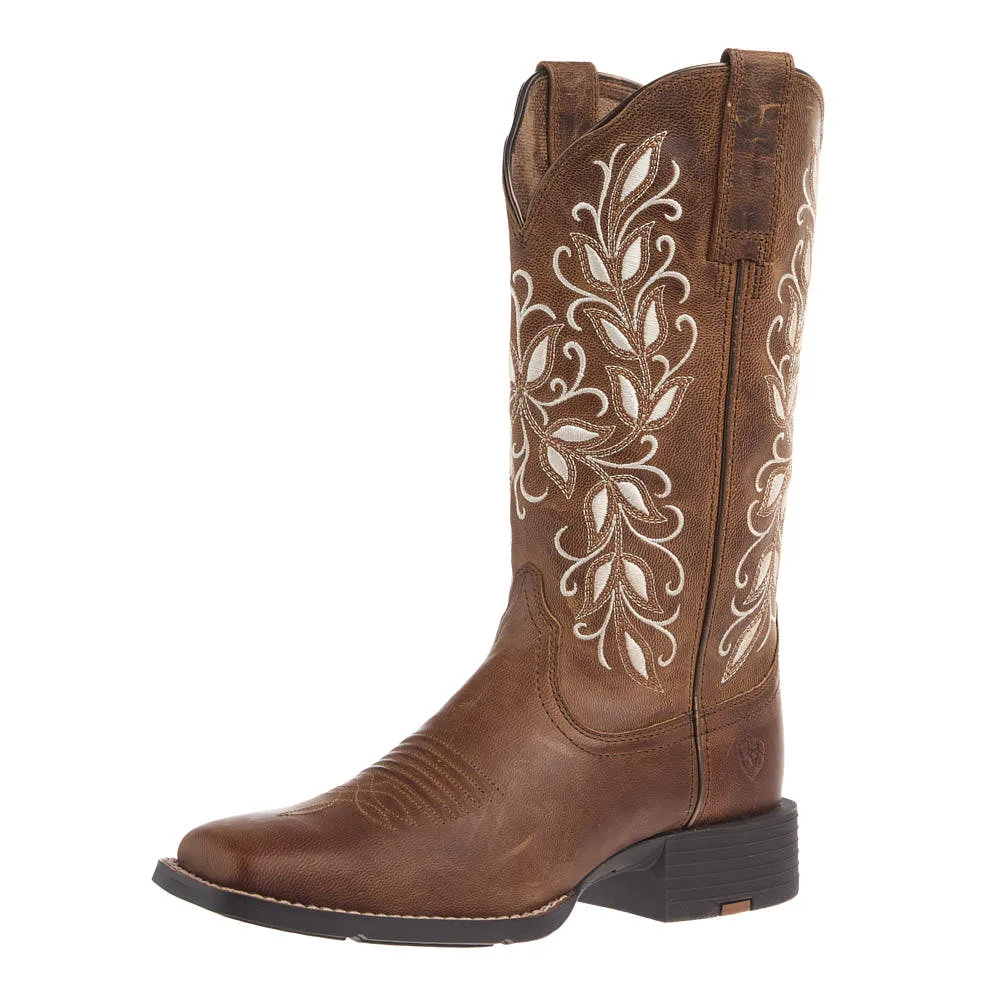 Ariat Women's Round Up Brown Vamp 12