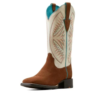 Ariat Womens Round Up Ruidoso Cedar Roughout 12 In Top Cowgirl Boot