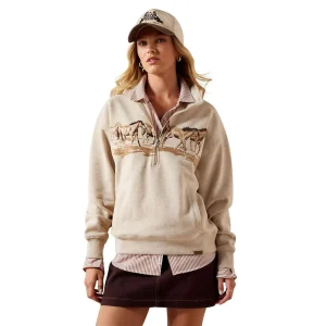 Ariat Women's Running Wild Oatmeal Sweatshirt
