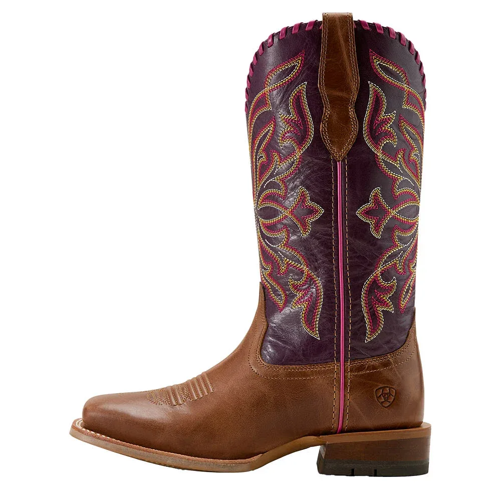 Ariat Women's Showdown Dark Tan Vamp 12in Vino Top - Image 2