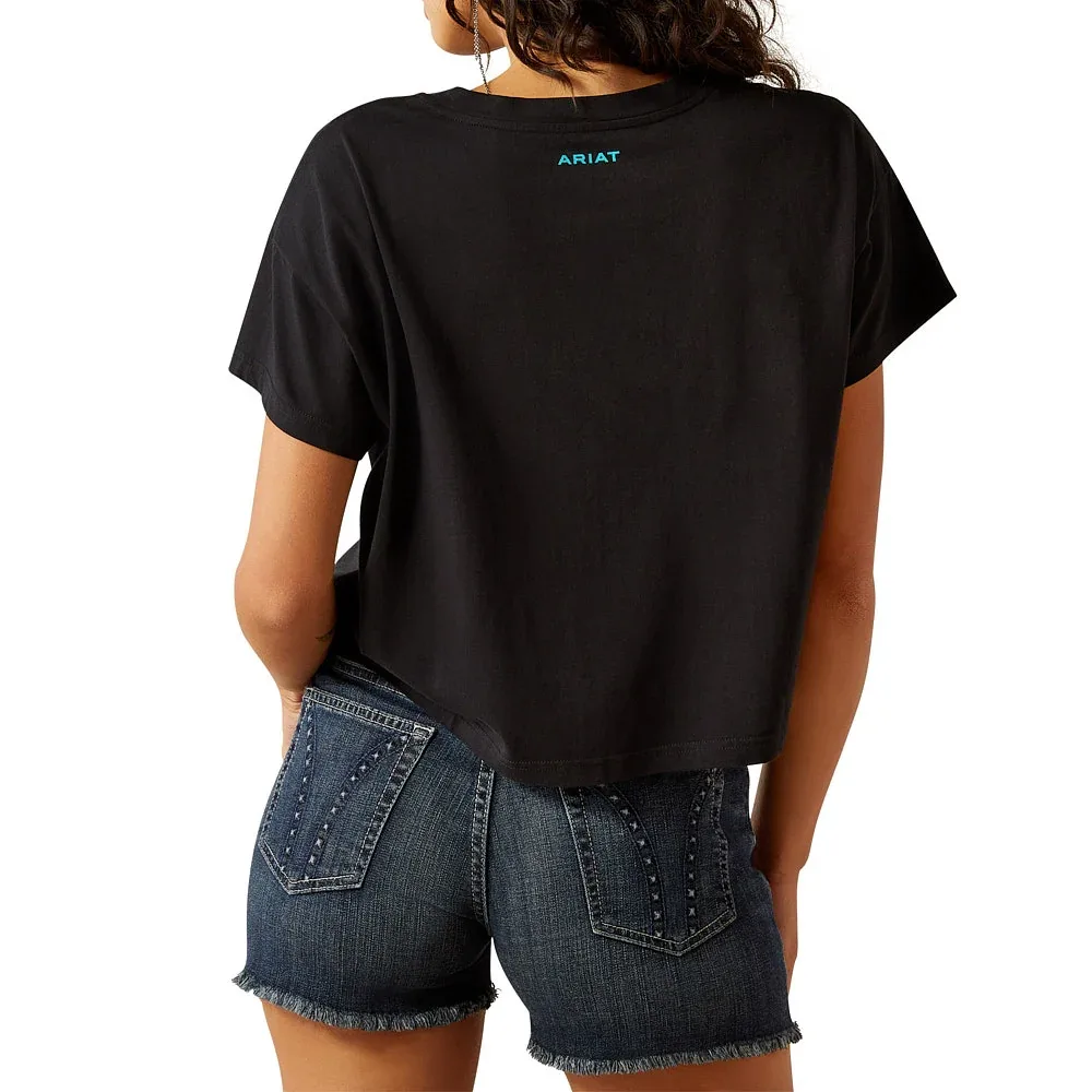 Ariat Women's Take It Easy Black Crop Top - Image 2