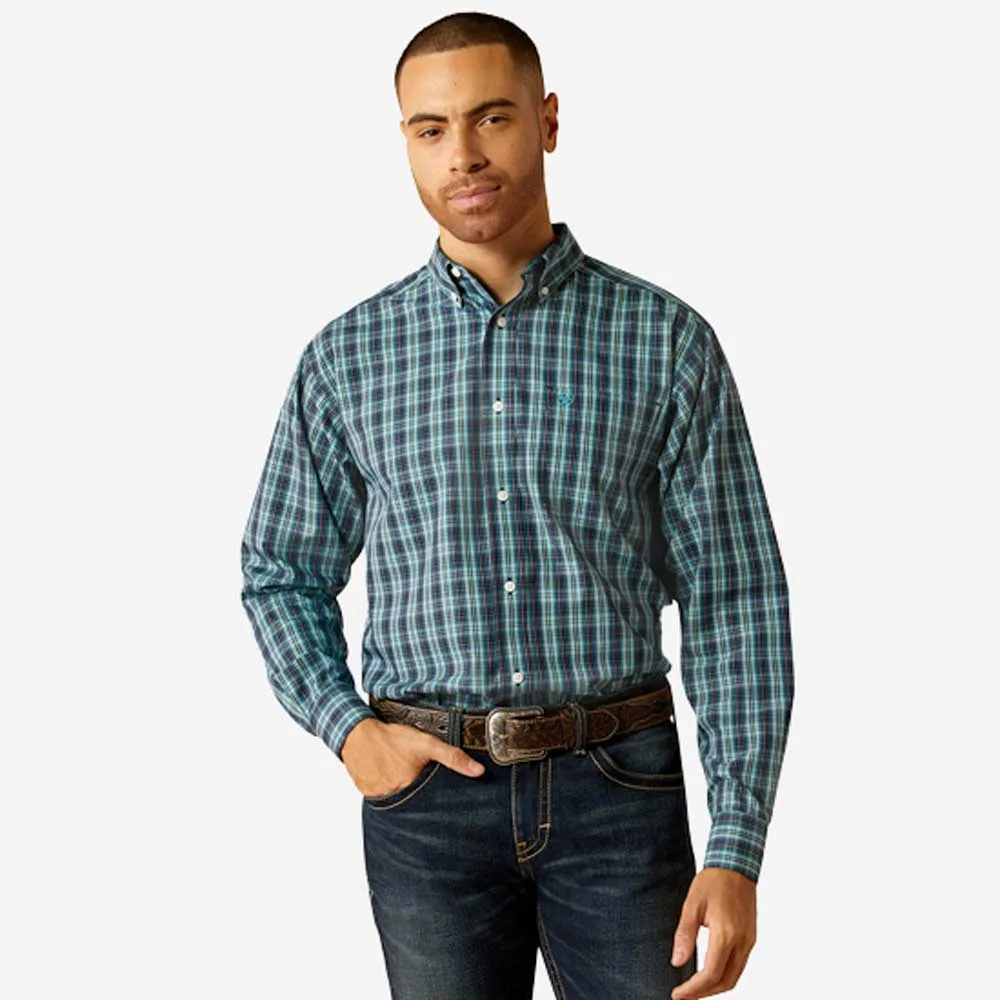 Ariat Wrinkle Free Gibson Dark Teal Shirt