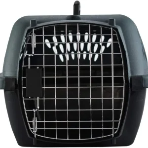 Aspen Pet Porter Heavy-Duty Pet Carrier Storm Gray and Black