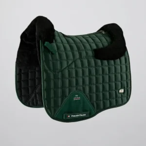 Atlantis CC Satin Wool Dressage Square Olive/Black Wool