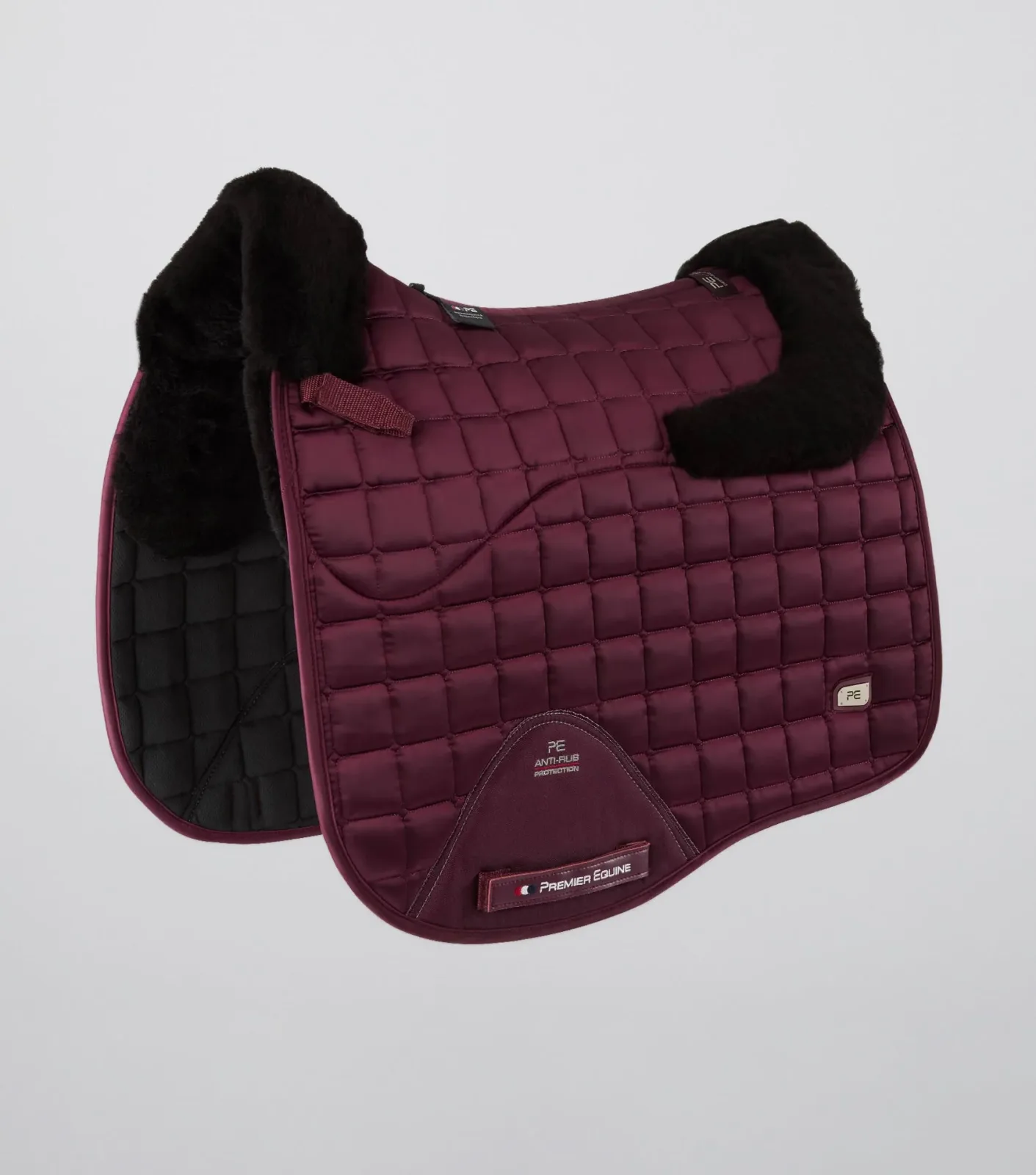 Atlantis CC Satin Wool Dressage Square Wine/Black Wool