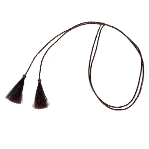 Austin Accent Inc. Black And Brown Horse Hair Loop Over Crown Stampede String