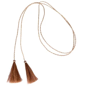 Austin Accent Inc. Brown And White Horse Hair Loop Over Crown Stampede String