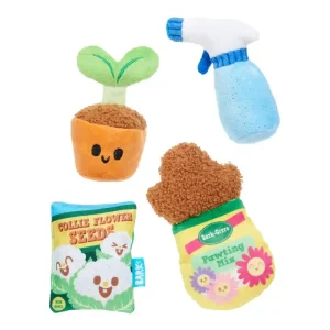BARK Green Paw Starter Kit: Fun Plush Dog Toys Set
