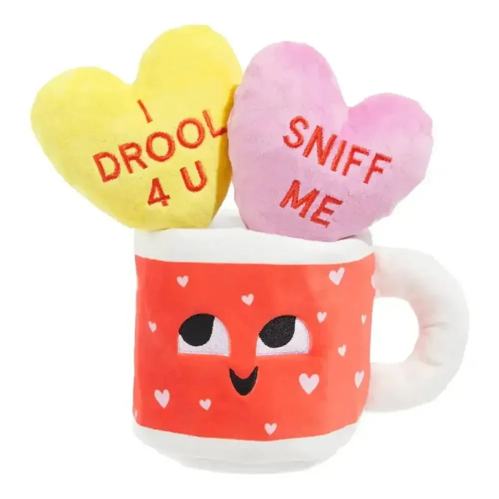 BARK Mugs n' Kisses Dog Toy for Playful Pups