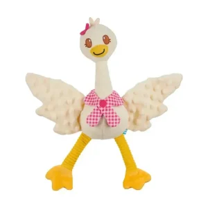 BARK Plush Squeaky Dog Toy for Small Dogs - Happy Goose