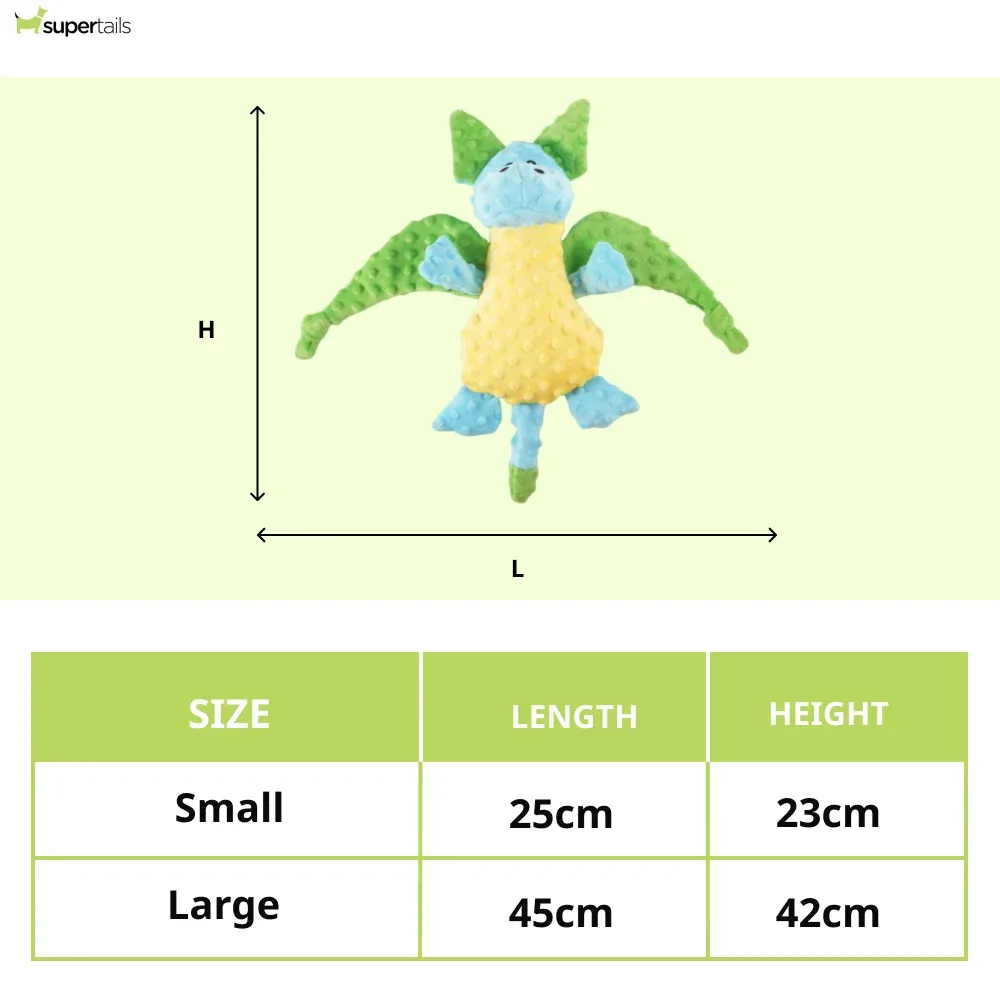 Barkbutler Pookie The Dragon Plush Toy for Dogs | For Medium Chewers (Blue) - Image 2