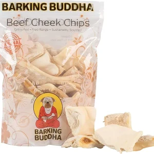 Barking Buddha Beef Cheek Chips Value bag Natural Dog Chews - 6 Count