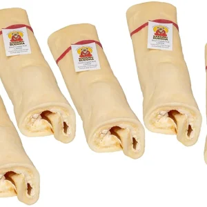 Barking Buddha Large Beef Cheek Roll E-Tag Natural Dog Chews - 12 Count