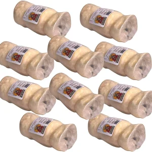 Barking Buddha Small Beef Cheek Roll E-Tag Natural Dog Chews - 24 Count