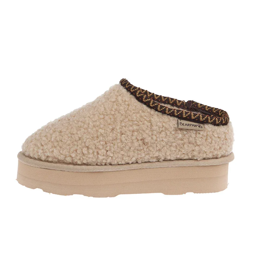 Bearpaw Youth Snuggle Martis Oat Platform Slipper - Image 2