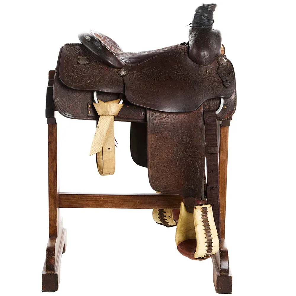 Benton Moore Used 14.5in Acorn Tooled Team Roper - Image 2