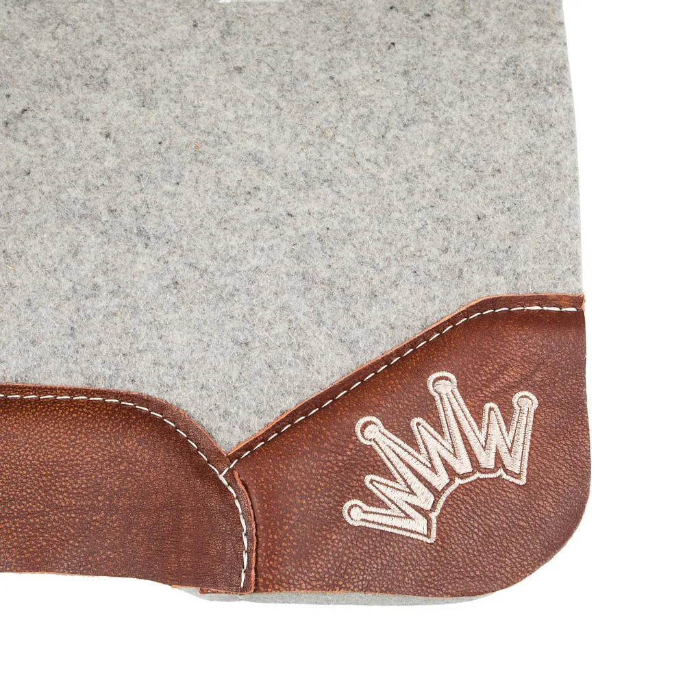 Best Ever Pads Kush 1 1/4in Smooth Brown Saddle Pad - Image 2