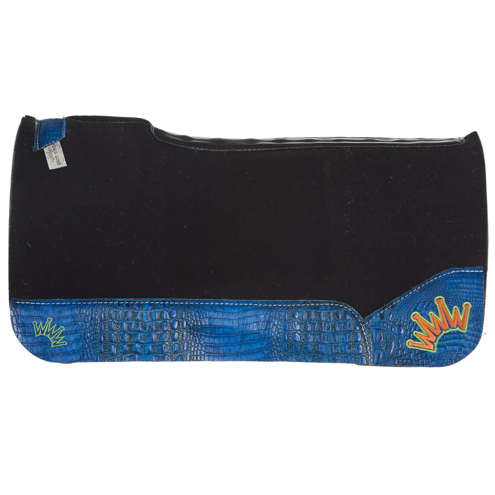 Best Ever Pads Kush Blue Gator Dark Orange Crown Saddle Pad - Image 2