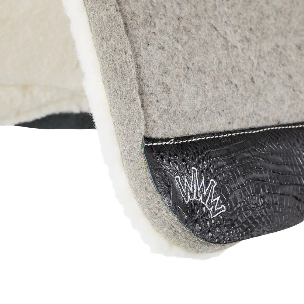 Best Ever Pads Kush Fleesar 1in Saddle Pad with Black Gator Leathers - Image 2