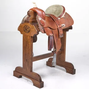 Billy Cook Used 15in 1/4 Basket Stamp Longhorn Barrel Saddle