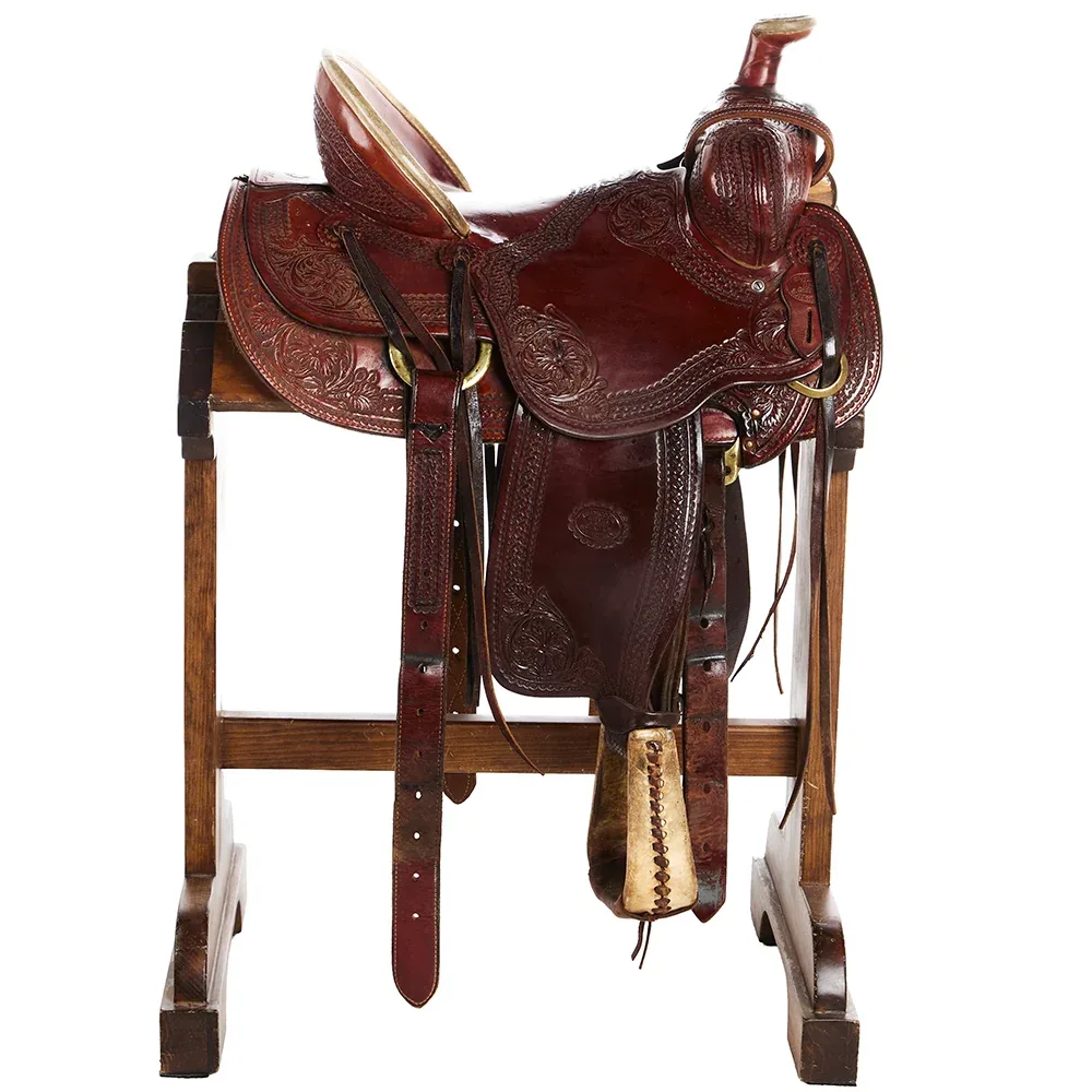 Billy Cook Used 16in Floral and Basket Combo Tooled Ranch Roper - Image 2