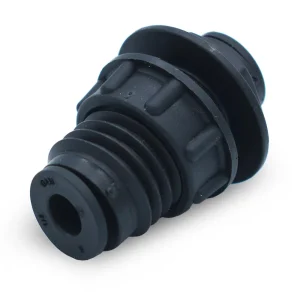 Black 1/4" Tube Bulkhead Union - Mur-lok