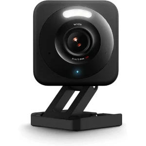 Black WYZE Cam v4 2.5K HD WiFi Smart Home Aquarium Security Camera
