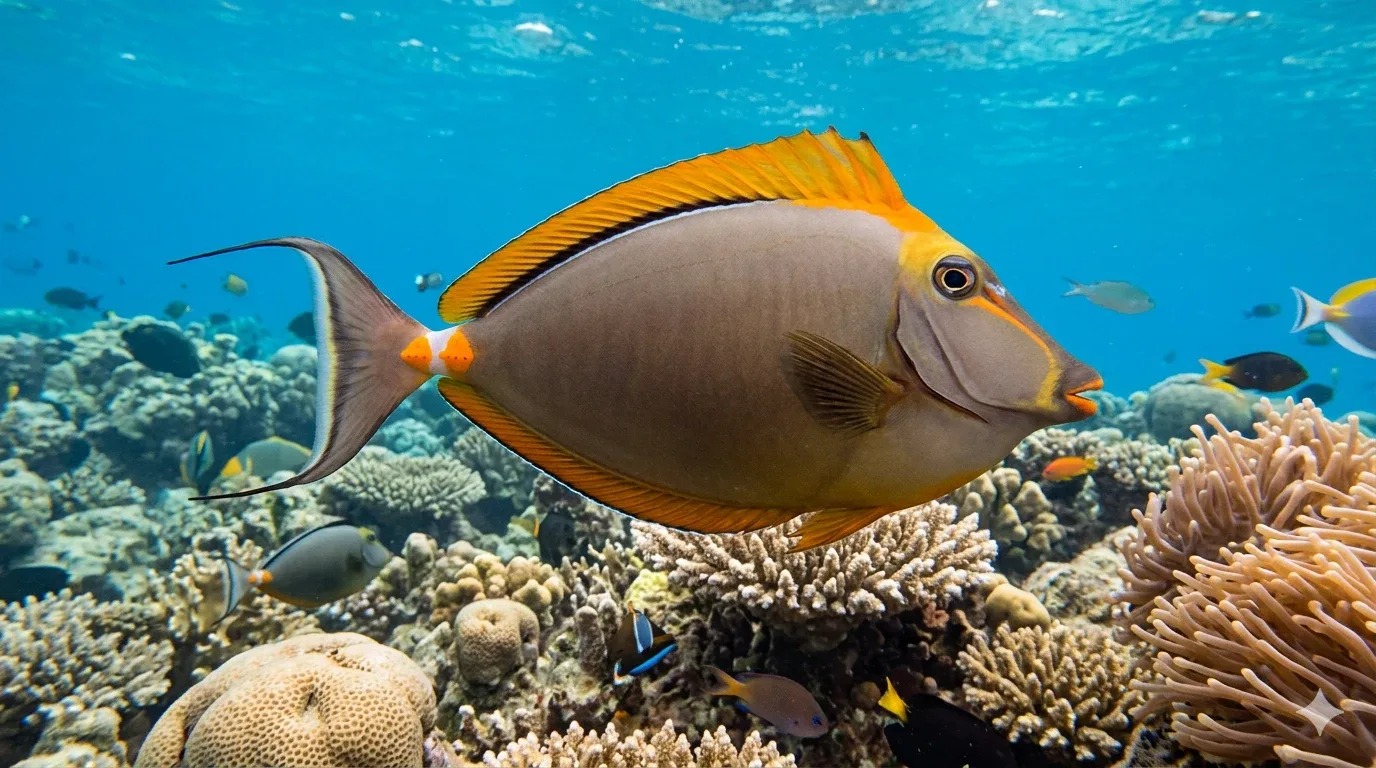 Blonde Naso Tang (Naso elegans) Large - SAQ Chicago Fish