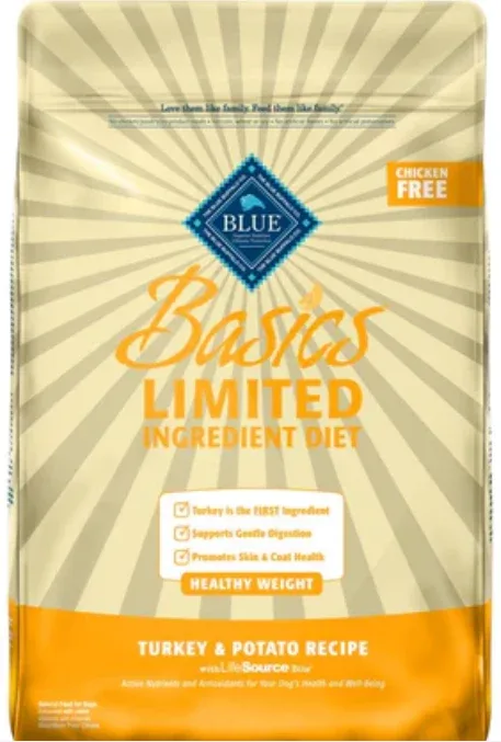 Blue Buffalo Basics Healthy Weight Adult Turkey & Potato Recipe Dog Food 24 lbs.