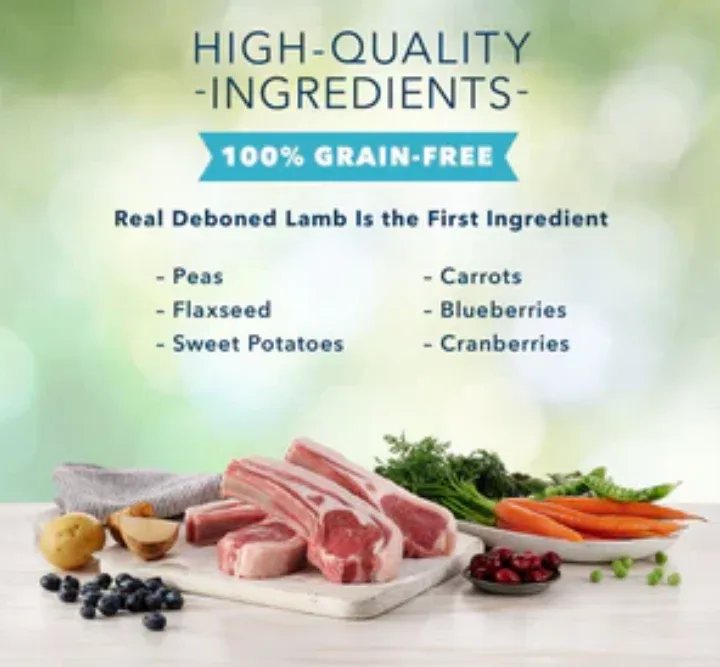 Blue Buffalo Freedom Adult Lamb Recipe Dry Dog Food 24lb Bag - Image 2