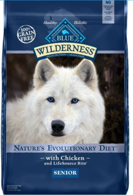 Blue Buffalo Wilderness Grain Free Chicken High Protein Recipe Senior Dog Food