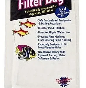 Blue Ribbon Pet 100% Nylon Filter Bag w/Drawstring Top for Aquarium Filtration