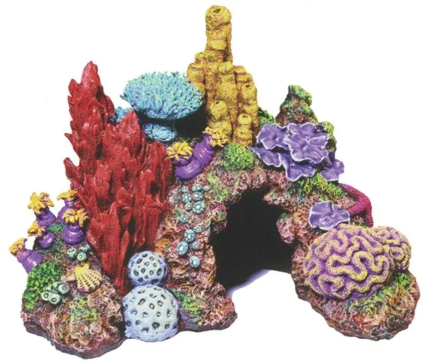 Blue Ribbon Pet Exotic Environments Caribbean Reef Ornament 12" L x 8.5"W x 9"H