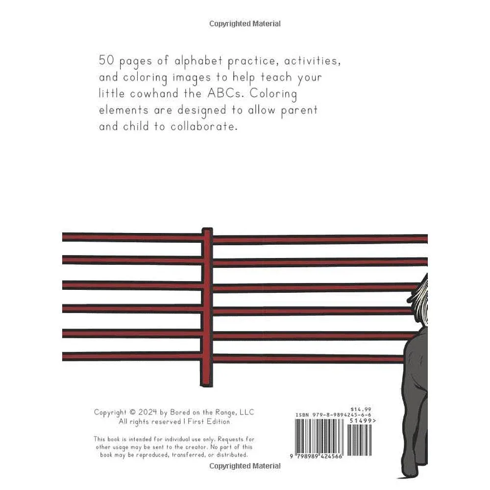 Bored On The Range Llc Branding Pre K/Kindergarten ABC Workbook - Image 2