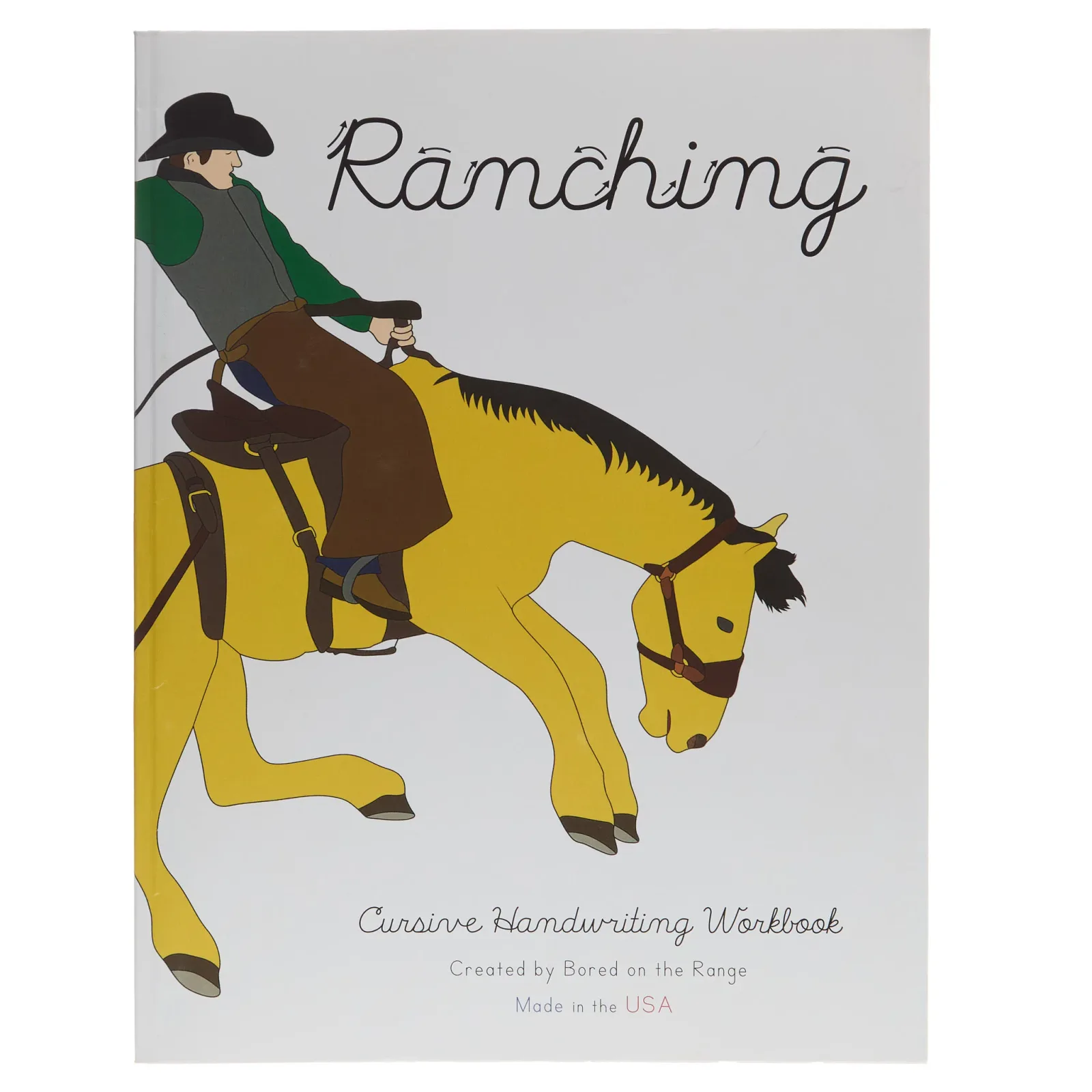Bored On The Range Llc Ranch Raised Rodeo Cursive Handwriting Workbook - Image 2