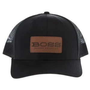 Boss Equine Leather Patch Mesh Back Cap