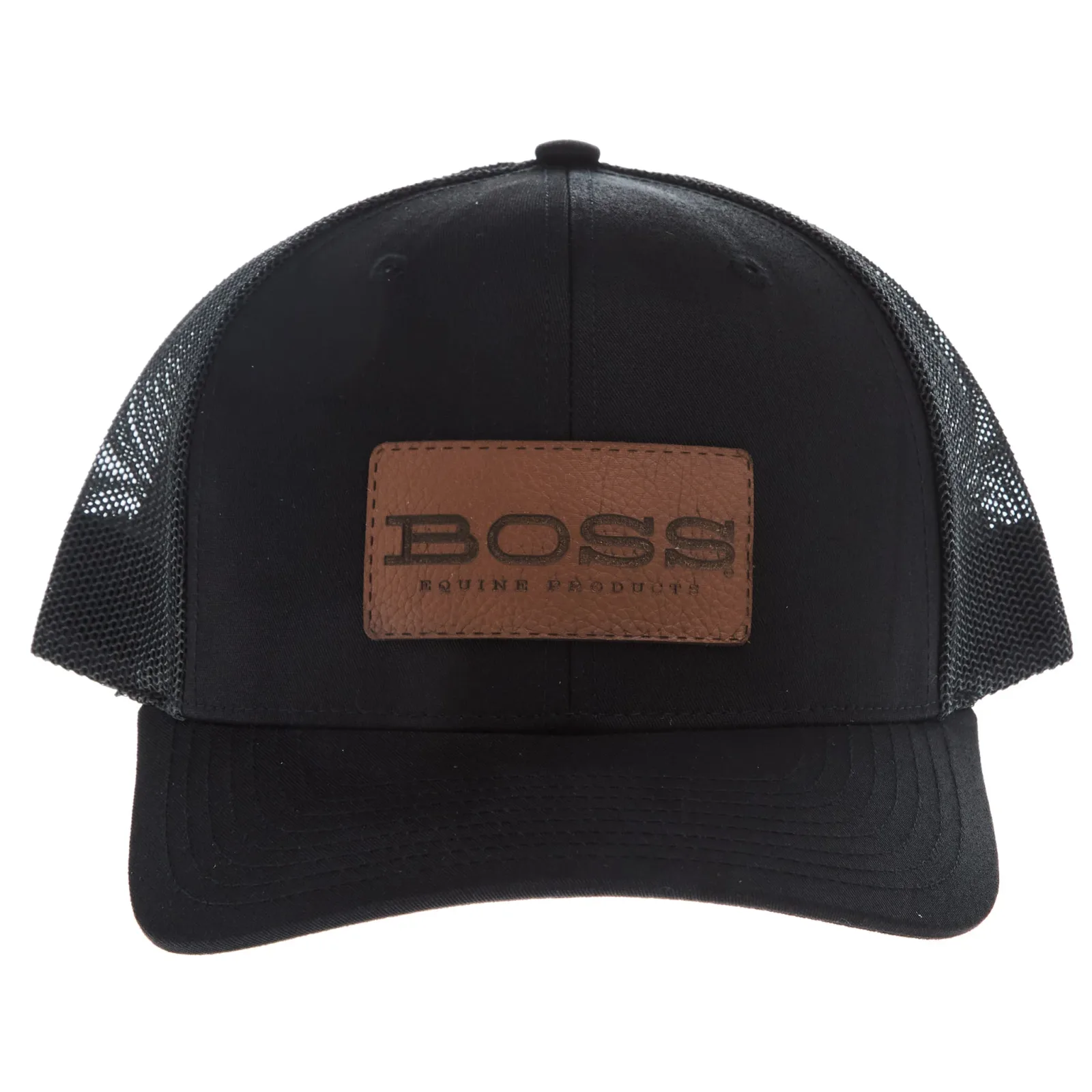 Boss Equine Leather Patch Mesh Back Cap